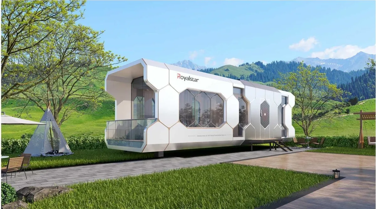 R38 space capsule house exterior